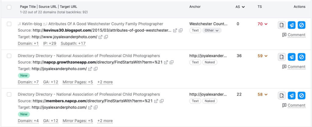 Bad backlinks example