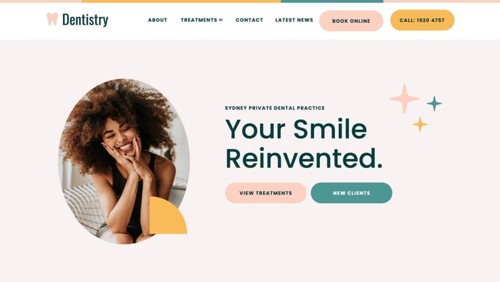 Showit dentist website template