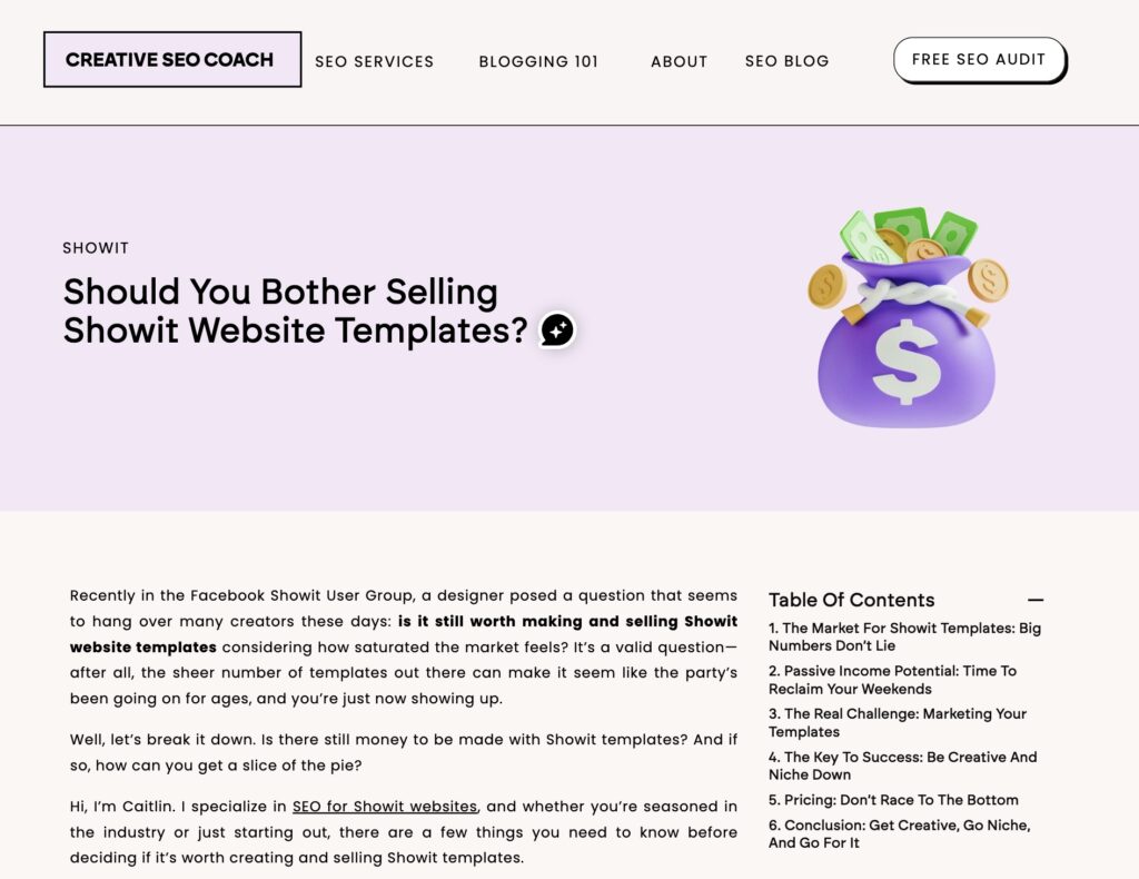 Creative seo coach sidebar 2