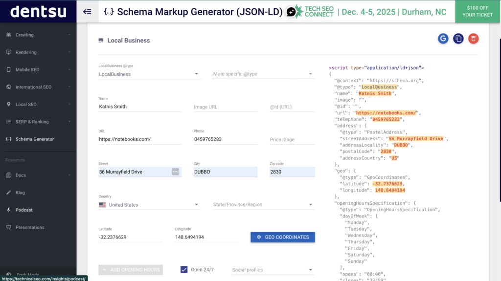 Schema Markup Generator